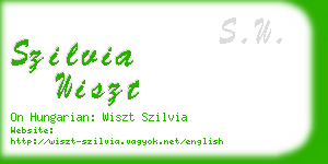 szilvia wiszt business card